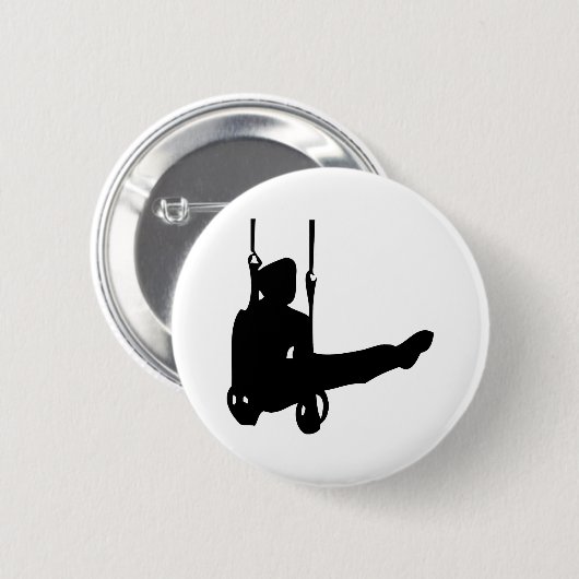 schwarze Gymnastikone Button (Vorne & Hinten)