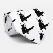 schwarze Gymnastikone Krawatte (Gerollt)