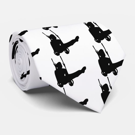 schwarze Gymnastikone Krawatte (Gerollt)