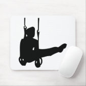 schwarze Gymnastikone Mousepad (Mit Mouse)