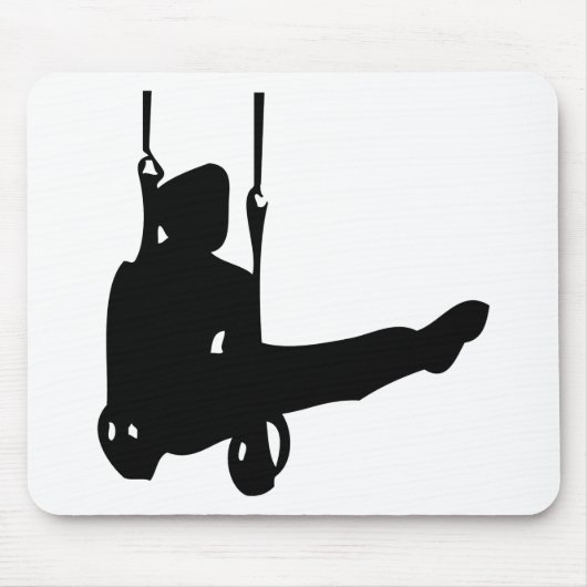 schwarze Gymnastikone Mousepad (Vorne)