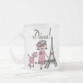 Schwarze Haar Diva Mattglastasse (Links)