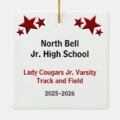 Schwarze Haarbahn und Feldmädchen in rotem Schwarz Keramikornament (Rückseite)