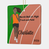 Schwarze Haarbur und Feldmädchen in Orange Black Keramikornament (Links)