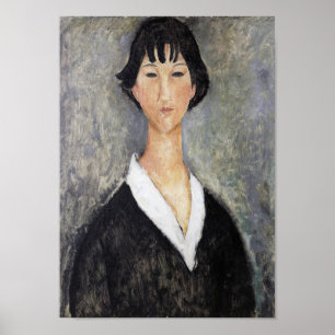Schwarze Haaresbreite, Modigliani Poster