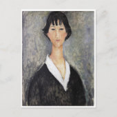 Schwarze Haaresbreite, Modigliani Postkarte (Vorderseite)