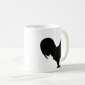 schwarze Hahnikone Kaffeetasse (VorderseiteRechts)