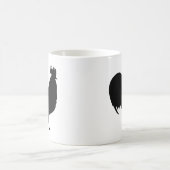 schwarze Hahnikone Kaffeetasse (Mittel)