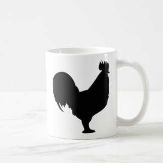 schwarze Hahnikone Kaffeetasse