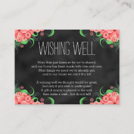 Schwarze Halbpension Rosa Blütenwünsche gut Begleitkarte