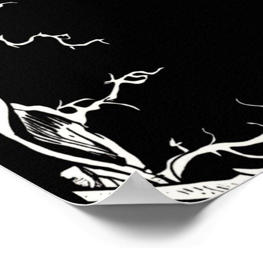 Schwarze Halloween-Braut oder Die Brautparty Willk Poster (Ecke)