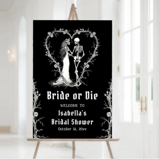 Schwarze Halloween-Braut oder Die Brautparty Willk Poster