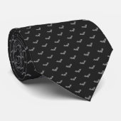 Schwarze Halloween-Fledermäuse Krawatte (Gerollt)