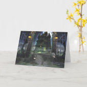 Schwarze Halloween Gruß-Karte Labrador retrievers Karte (Gelbe Blume)