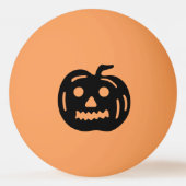 Schwarze Halloween-Jack-O-Lantern-Kürbisform Tischtennisball (Vorderseite)