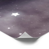 Schwarze Halloween-Katze mit einem Hexenhut Poster (Ecke)