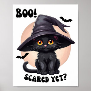 Schwarze Halloween-Katze Süße Vintage-Schwarze Kat Poster