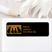 Schwarze Halloween-Katzen (Insitu)