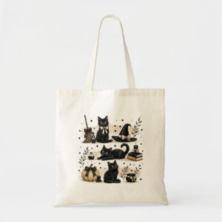 Schwarze Halloween-Katzen-Tragetasche Tragetasche