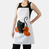 Schwarze Halloween-Kitty-Katze Schürze (InSitu)