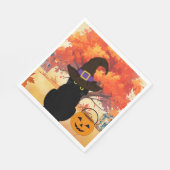Schwarze Halloween-Papier-Serviette Serviette (Ecke)