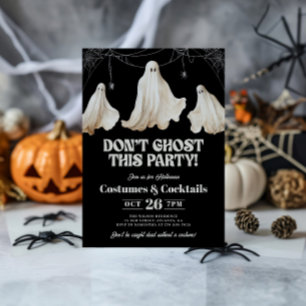 Schwarze Halloween-Party lädt nicht zum Ghosten ei Einladung