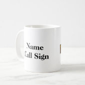 Schwarze Ham Crazy Ham Shack Tasse (Vorderseite Links)