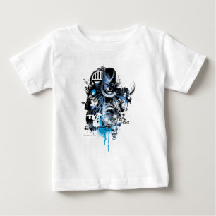 Schwarze Hand - blaue Collage Baby T-shirt