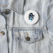 Schwarze Hand - blaue Collage Button (Beispiel)