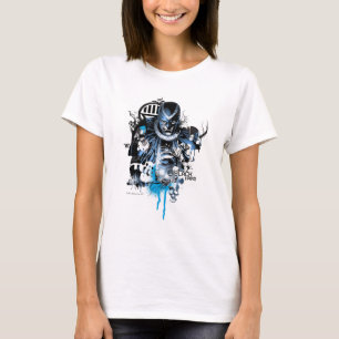 Schwarze Hand - blaue Collage T-Shirt