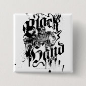 Schwarze Hand - Collage Button (Vorderseite)