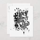 Schwarze Hand - Collage Postkarte (Vorne/Hinten)