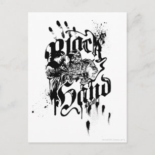 Schwarze Hand - Collage Postkarte