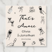 Schwarze Hand gezogen, das ist mehr Party Geschenkanhänger (Vorderseite)