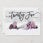 Schwarze Hand glückliche Neujahrsschreiben Foto Feiertagskarte (Vorderseite)