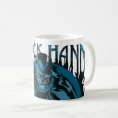 Schwarze Hand - Grafische Collage Kaffeetasse (VorderseiteRechts)