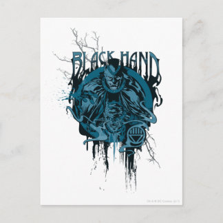 Schwarze Hand - Grafische Collage Postkarte