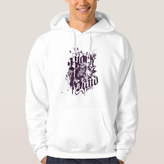 Schwarze Hand - Lila Collage Hoodie (Vorderseite)