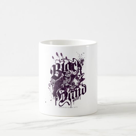 Schwarze Hand - Lila Collage Kaffeetasse (Mittel)