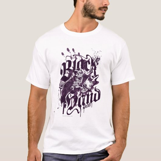 Schwarze Hand - Lila Collage T-Shirt (Vorderseite)