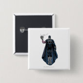 Schwarze Hand mit Schädel 1 Button (Vorne & Hinten)