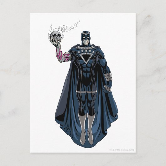 Schwarze Hand mit Schädel 1 Postkarte (Vorderseite)