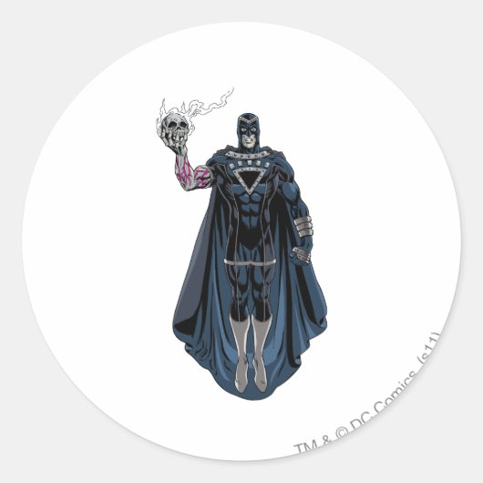 Schwarze Hand mit Schädel 1 Runder Aufkleber (Vorderseite)