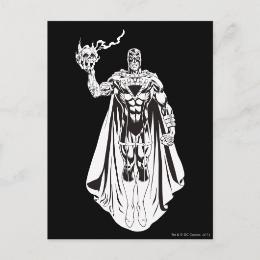 Schwarze Hand mit Schädel 3 Postkarte (Vorderseite)