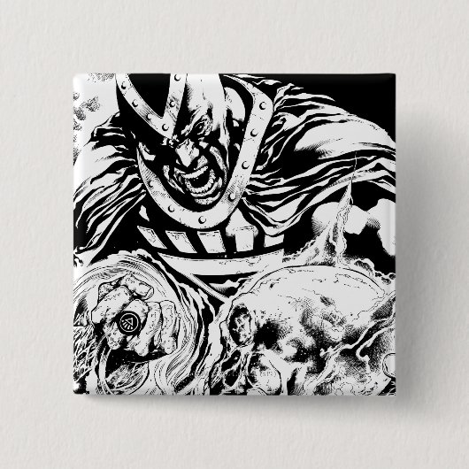 Schwarze Hand mit Schädel-Platte 2 Button (Vorderseite)