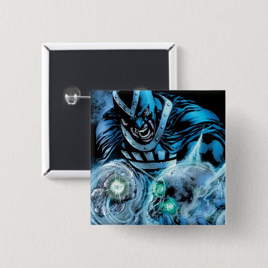 Schwarze Hand mit Schädel-Platte Button (Vorne & Hinten)