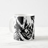 Schwarze Hand mit Schädelplatte 2 Kaffeetasse (Vorderseite Links)