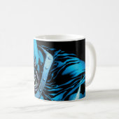 Schwarze Hand mit Schädelplatte Kaffeetasse (VorderseiteRechts)