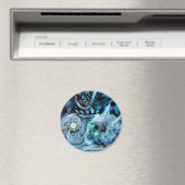 Schwarze Hand mit Schädelplatte Magnet (In Situ (Geschirrspüler))