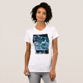 Schwarze Hand mit Schädelplatte T-Shirt (Vorne ganz)